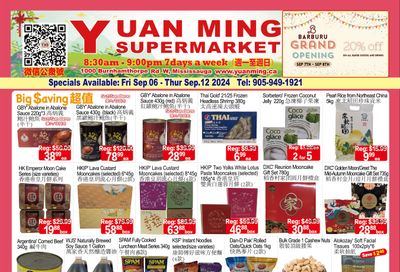 Yuan Ming Supermarket Flyer September 6 to 12