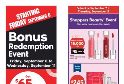 Shoppers Drug Mart (ON) Flyer September 7 to 12