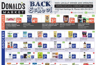 Donald's Market Flyer September 5 to 18