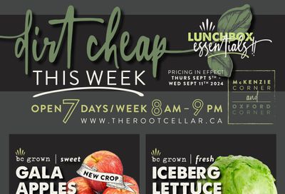 The Root Cellar Flyer September 5 to 11