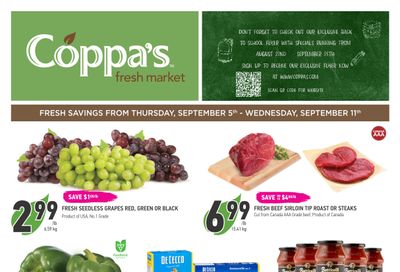 Coppa's Fresh Market Flyer September 5 to 11