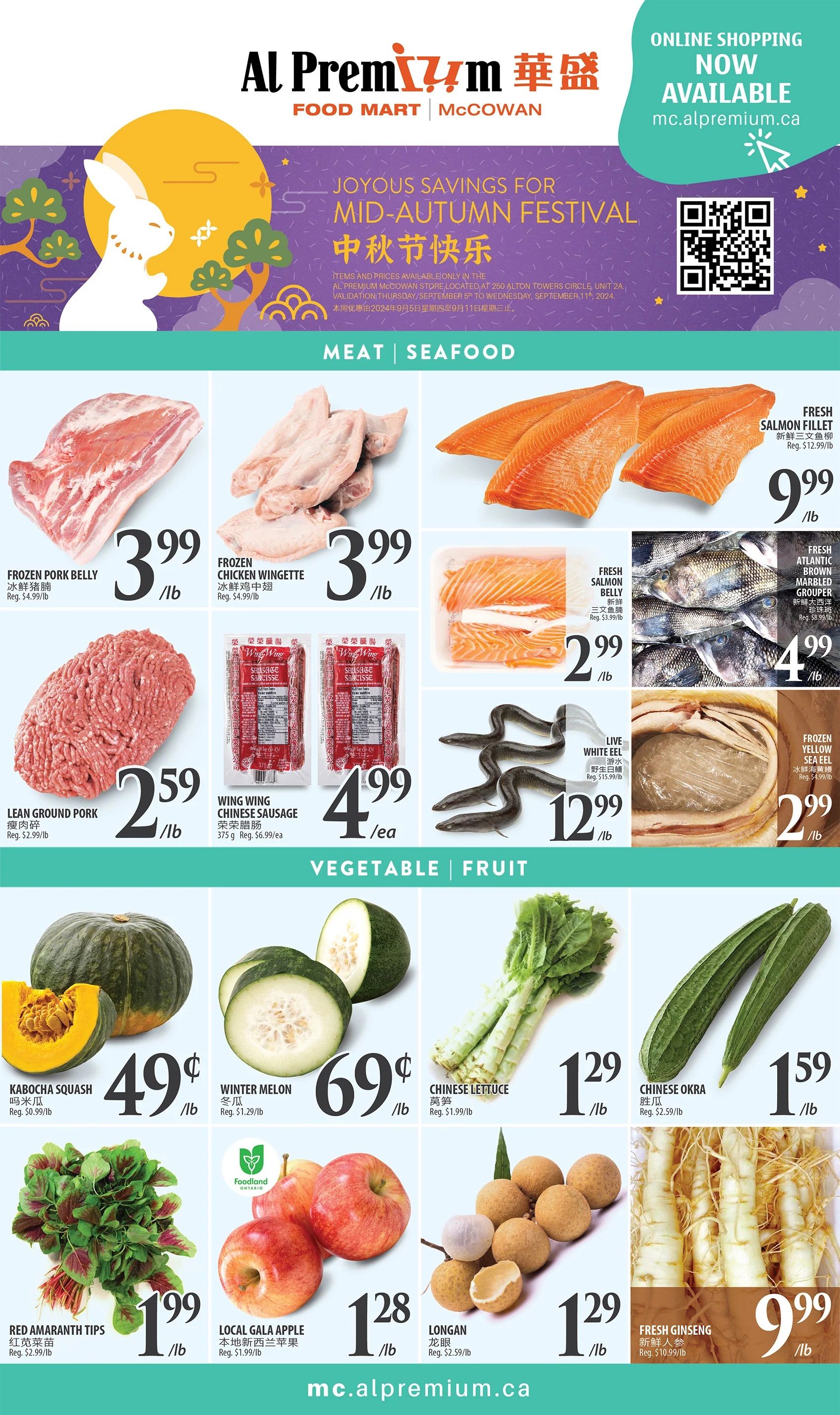 Al Premium Food Mart (McCowan) Flyer September 5 to 11