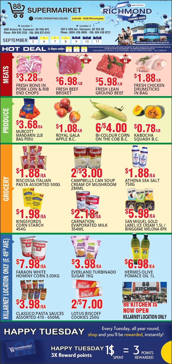 88 Supermarket Flyer September 5 to 11