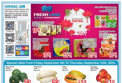 FreshLand Supermarket Flyer September 6 to 12