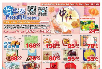 Foody World Flyer September 6 to 12