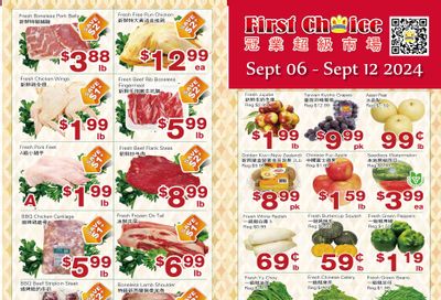 First Choice Supermarket Flyer September 6 to 12