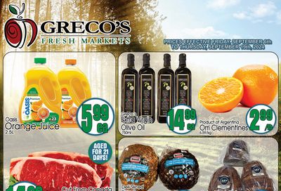 Greco's Fresh Market Flyer September 6 to 19