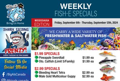 Big Al's (Mississauga) Weekly Specials September 6 to 12