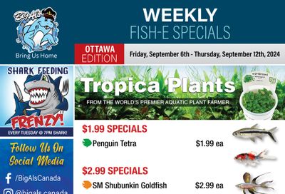 Big Al's (Ottawa) Weekly Specials September 6 to 12