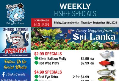 Big Al's (Scarborough) Weekly Specials September 6 to 12