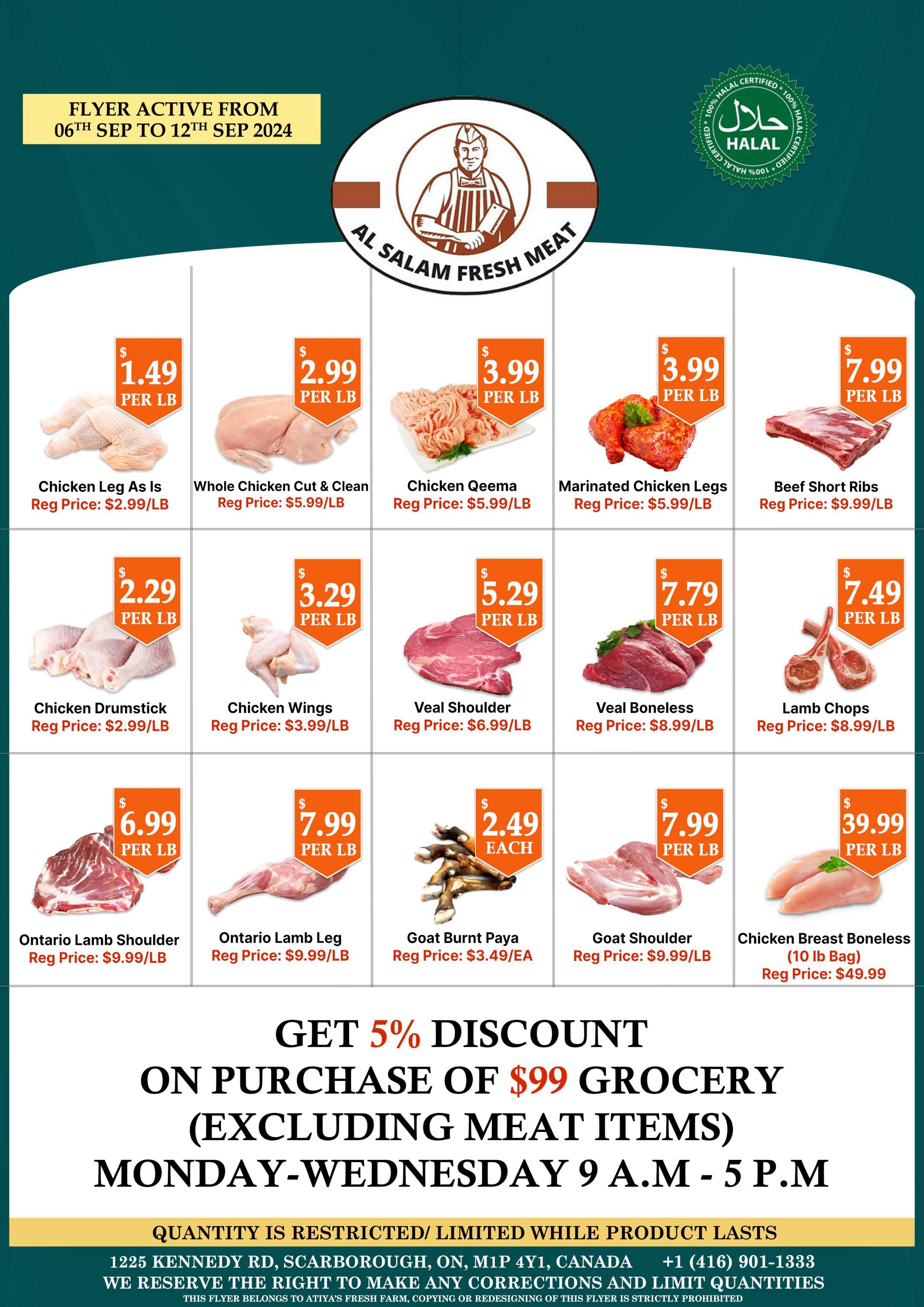 Atiya's Fresh Farm Flyer September 6 to 12