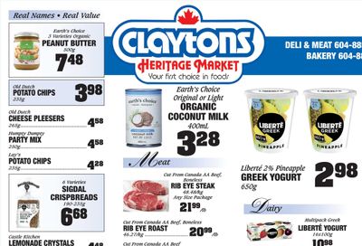 Claytons Heritage Market Flyer September 6 to 12