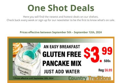 Country Traditions One-Shot Deals Flyer September 5 to 12