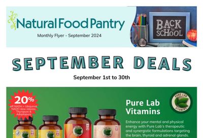 Natural Food Pantry Flyer September 1 to 30