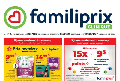 Familiprix Clinique Flyer September 12 to 18