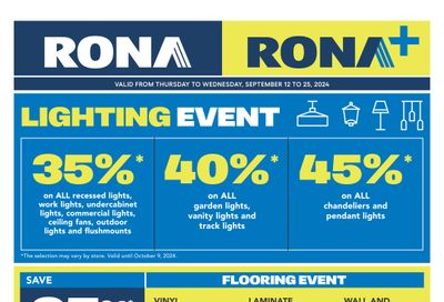 Rona & Rona+ (West) Flyer September 12 to 18