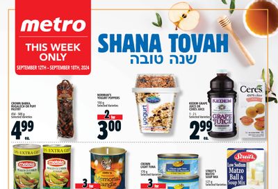 Metro (ON) Shana Tovah Flyer September 12 to 18