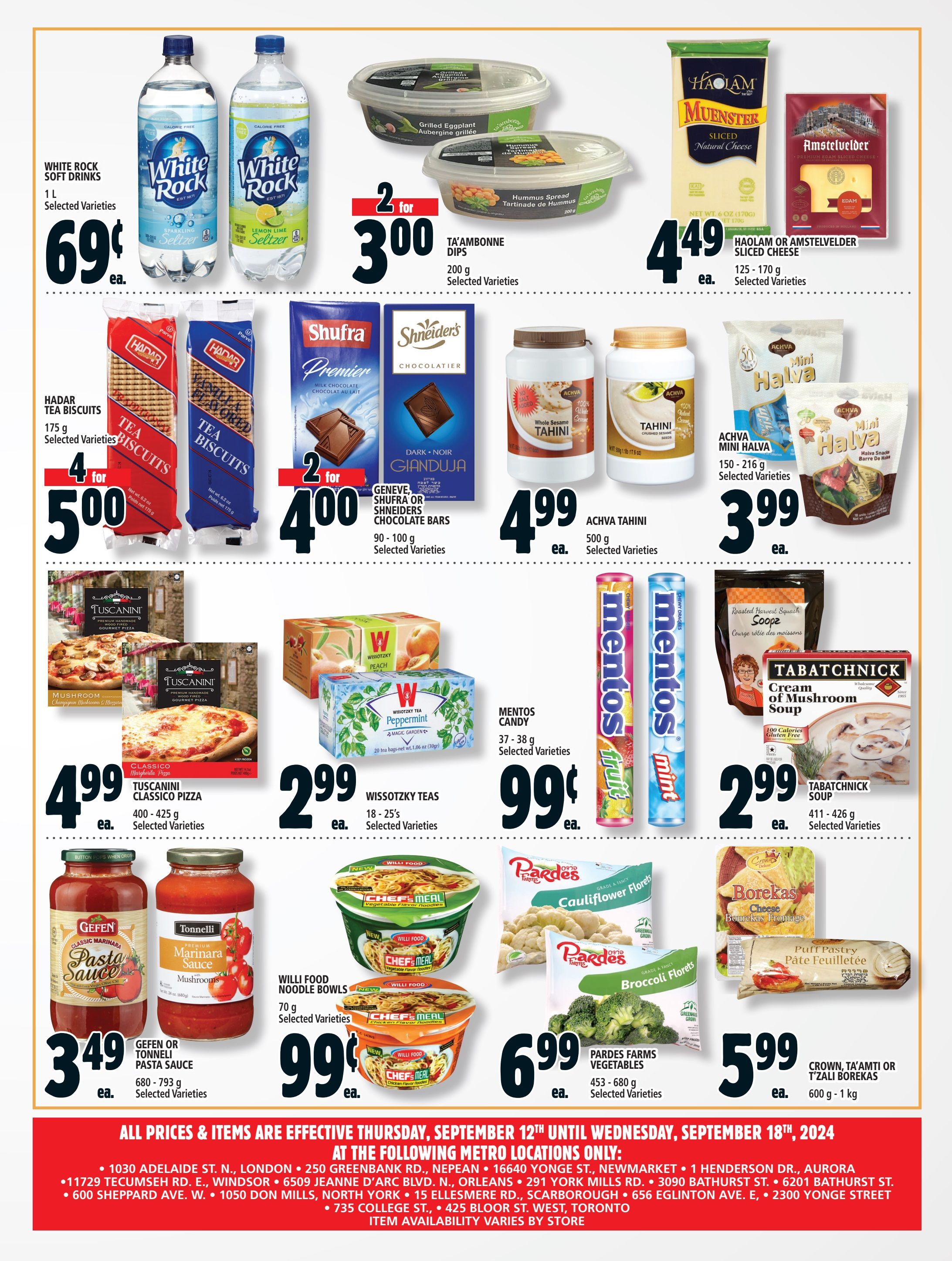 Metro (ON) Shana Tovah Flyer September 12 to 18