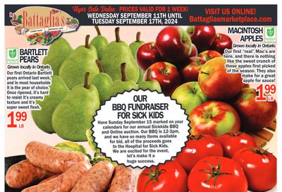 Battaglia's Marketplace Flyer September 11 to 17