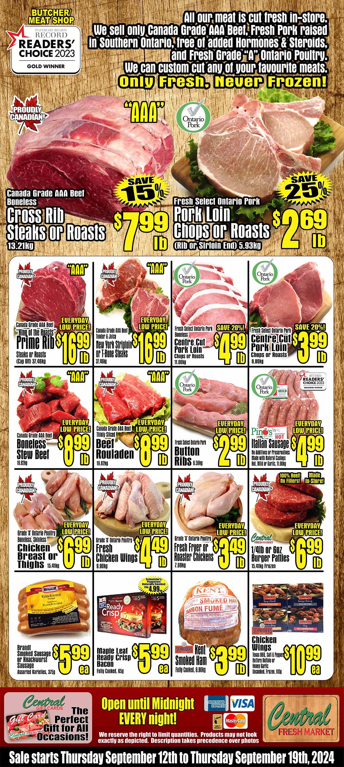 Central Fresh Market Flyer September 12 to 19
