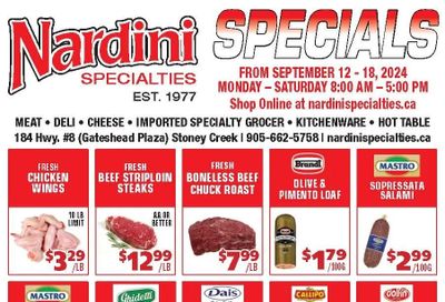 Nardini Specialties Flyer September 12 to 18