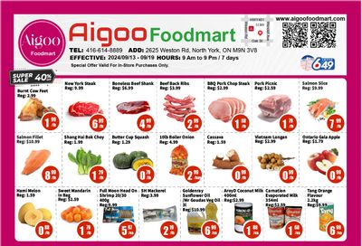 Aigoo Foodmart Flyer September 13 to 19