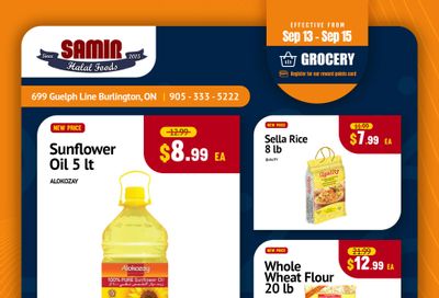 Samir Supermarket Flyer September 13 to 15