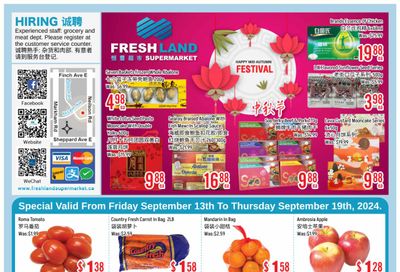 FreshLand Supermarket Flyer September 13 to 19