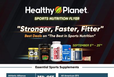 Healthy Planet Flyer September 5 to 25