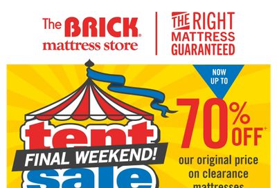 The Brick Mattress Store Flyer September 13 to 19