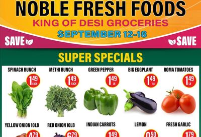 Noble Fresh Foods Flyer September 12 to 18