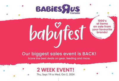 Babies R Us Flyer September 19 to October 2