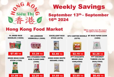 Hong Kong Food Market Flyer September 13 to 16