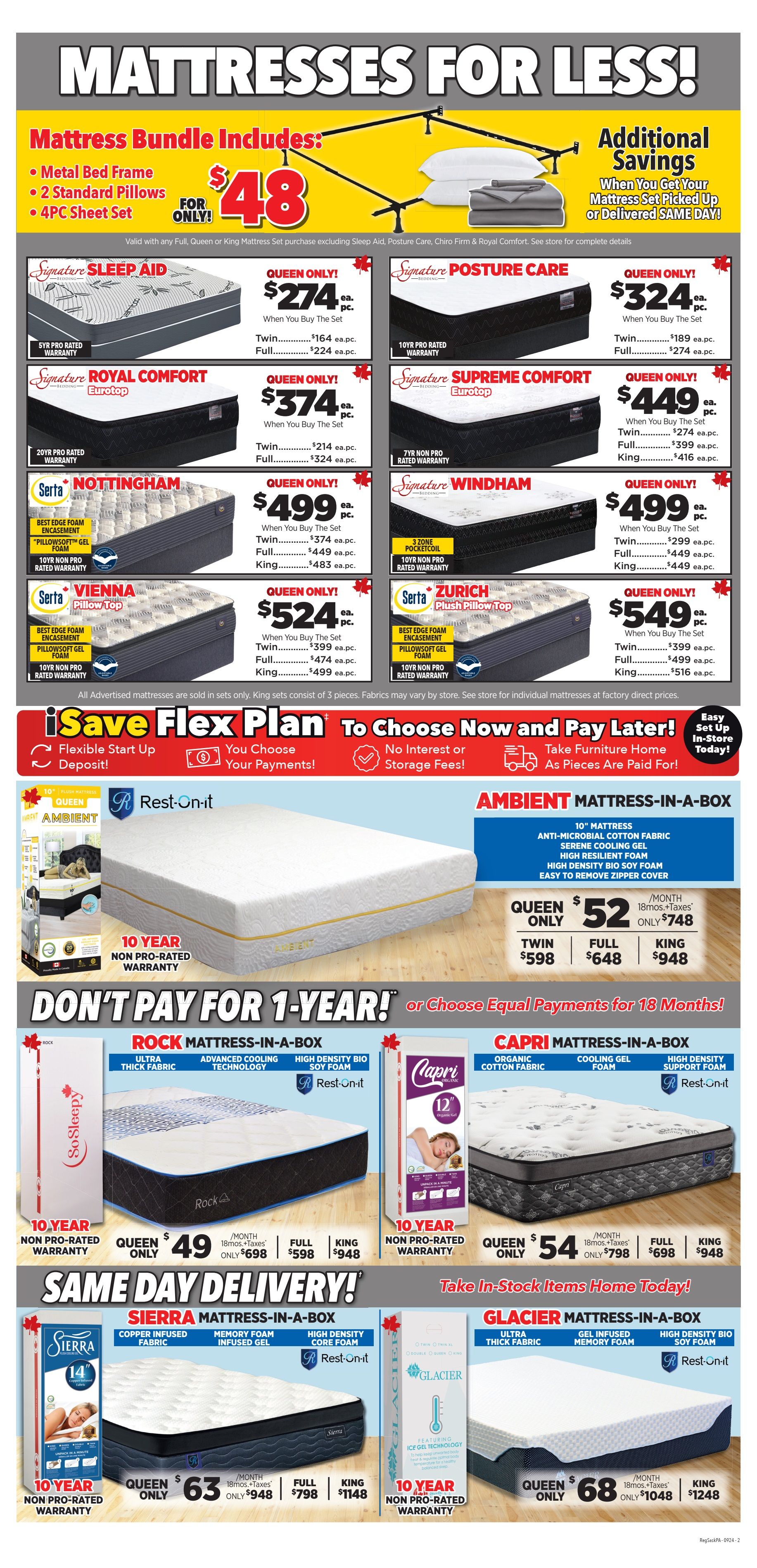Surplus Furniture & Mattress Warehouse (Prince Albert) Flyer September 16 to 29
