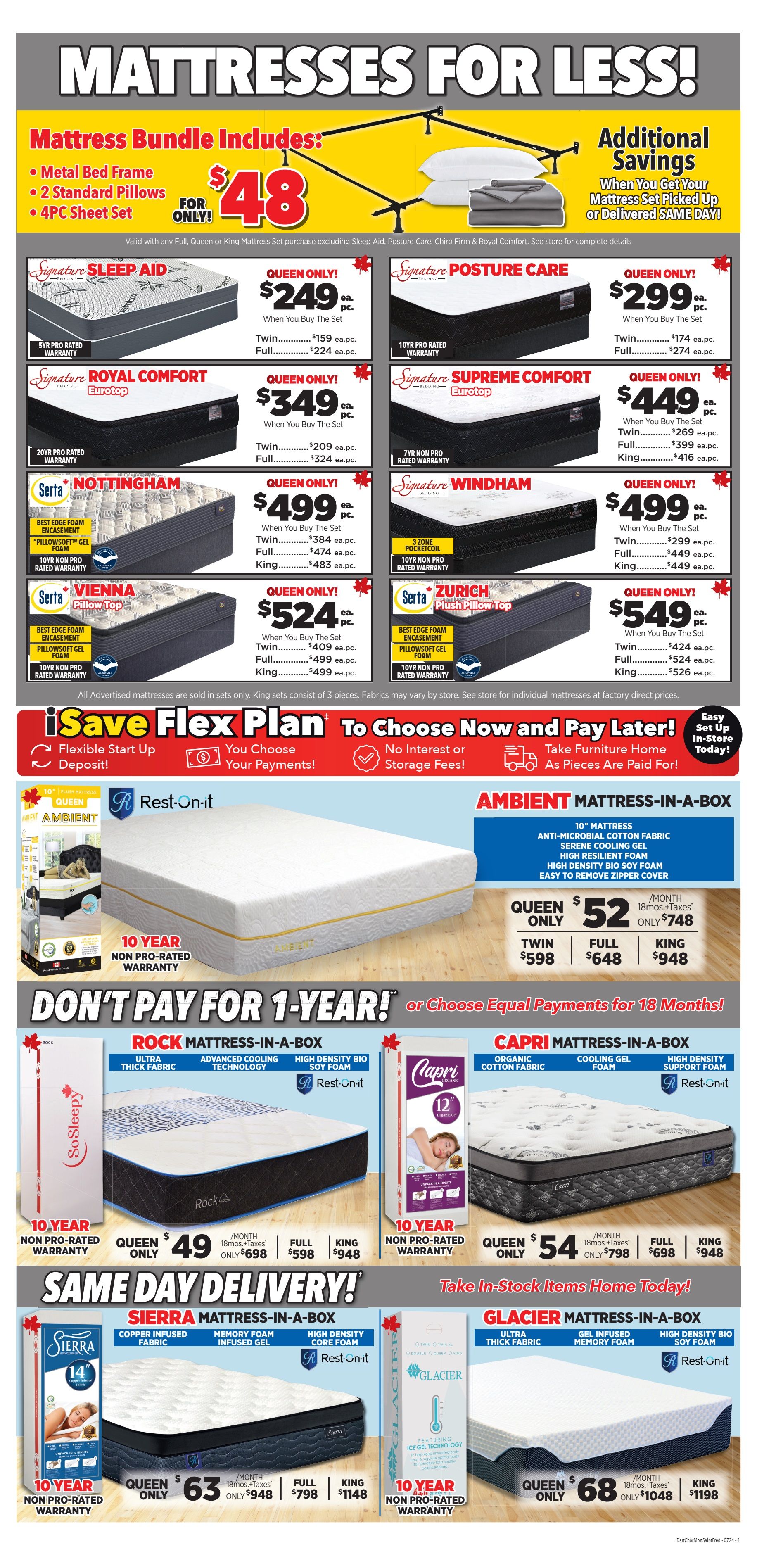 Surplus Furniture & Mattress Warehouse (Charlottetown) Flyer September 16 to 29