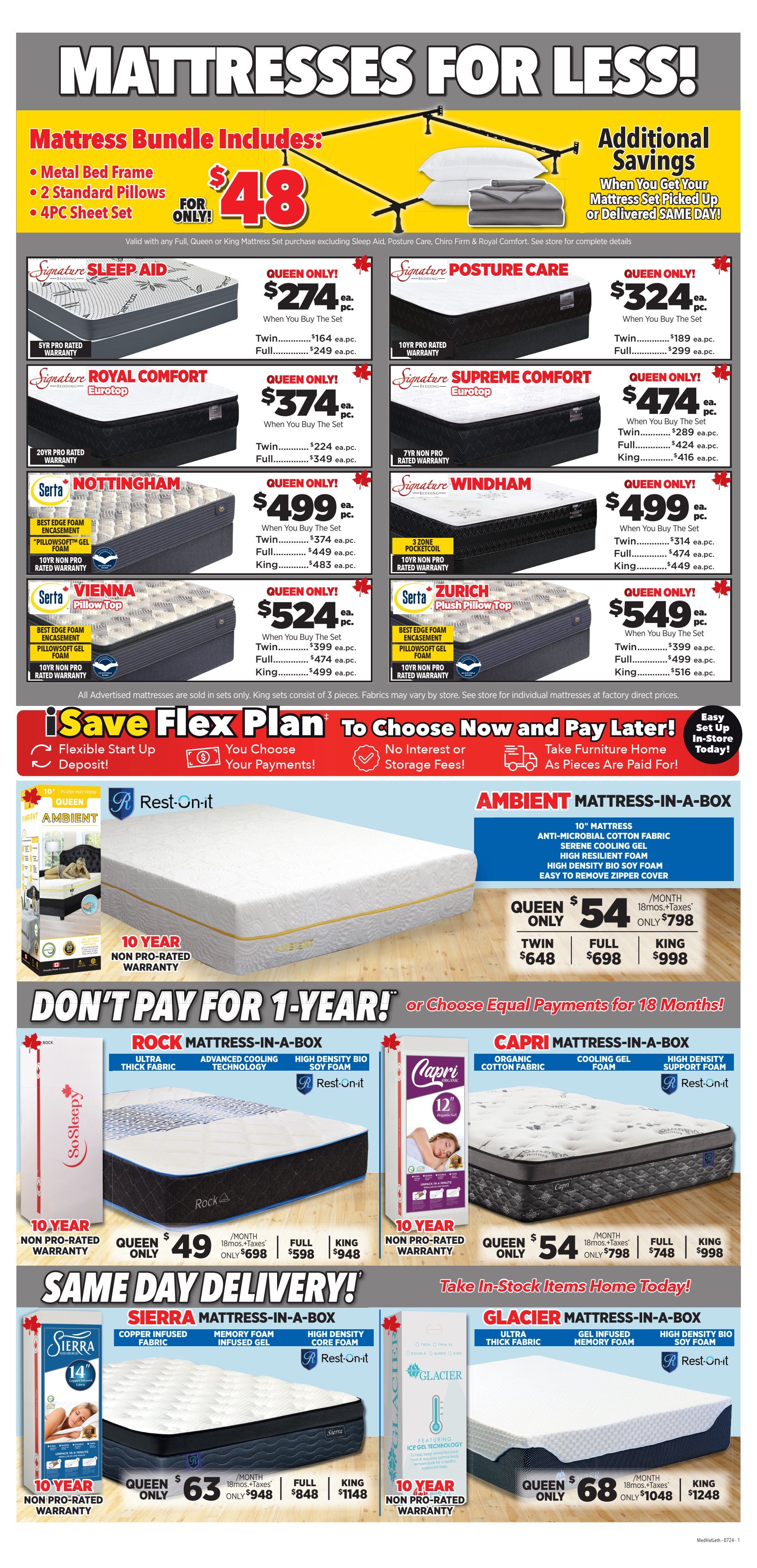 Surplus Furniture & Mattress Warehouse (Medicine Hat) Flyer September 16 to 29