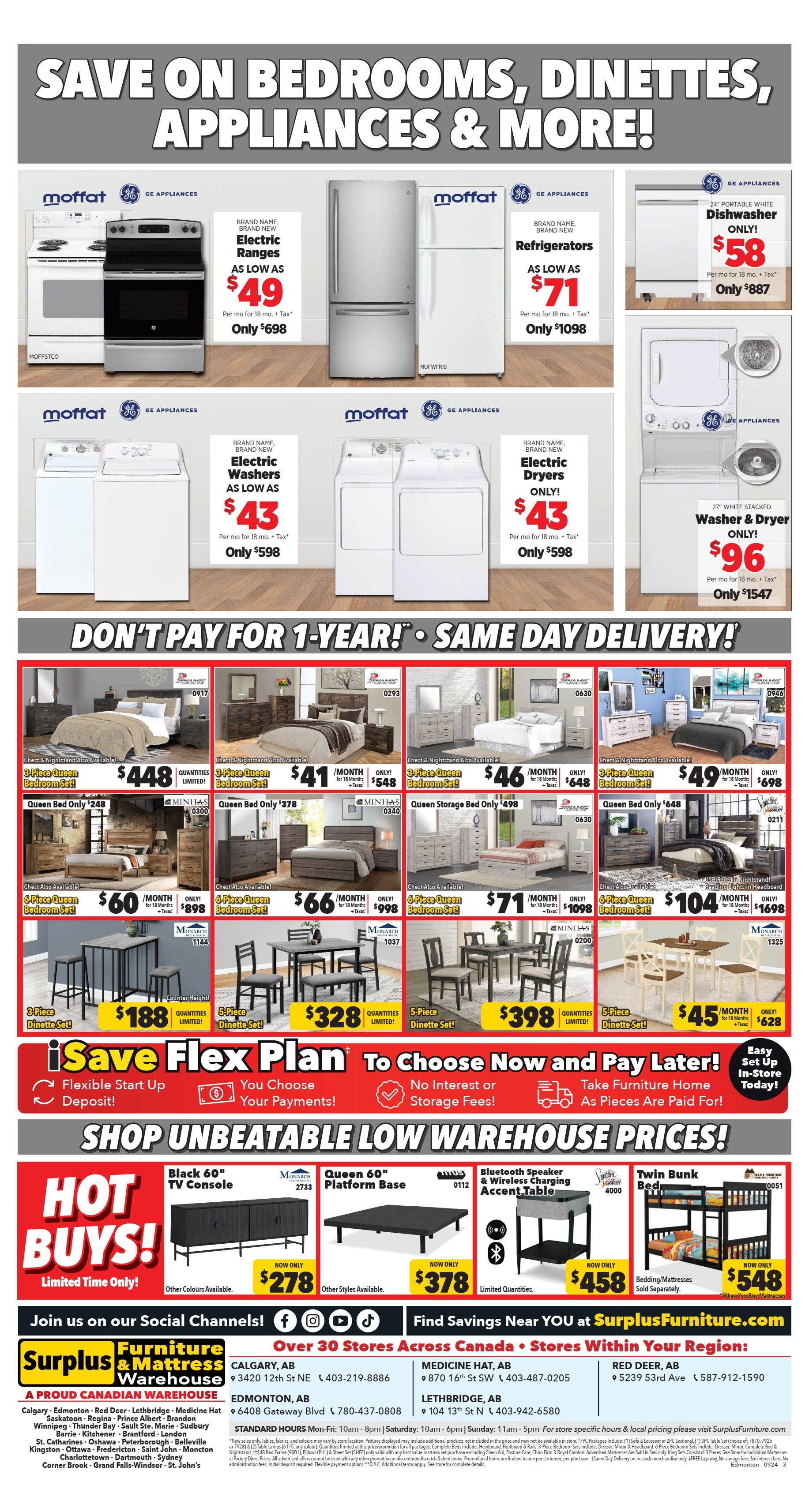 Surplus Furniture & Mattress Warehouse (Edmonton) Flyer September 16 to 29