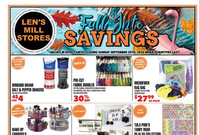 Len's Mill Stores Flyer September 16 to 29