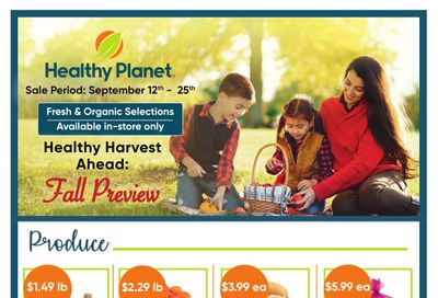 Healthy Planet Flyer September 12 to 25