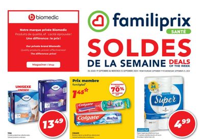 Familiprix Sante Flyer September 19 to 25