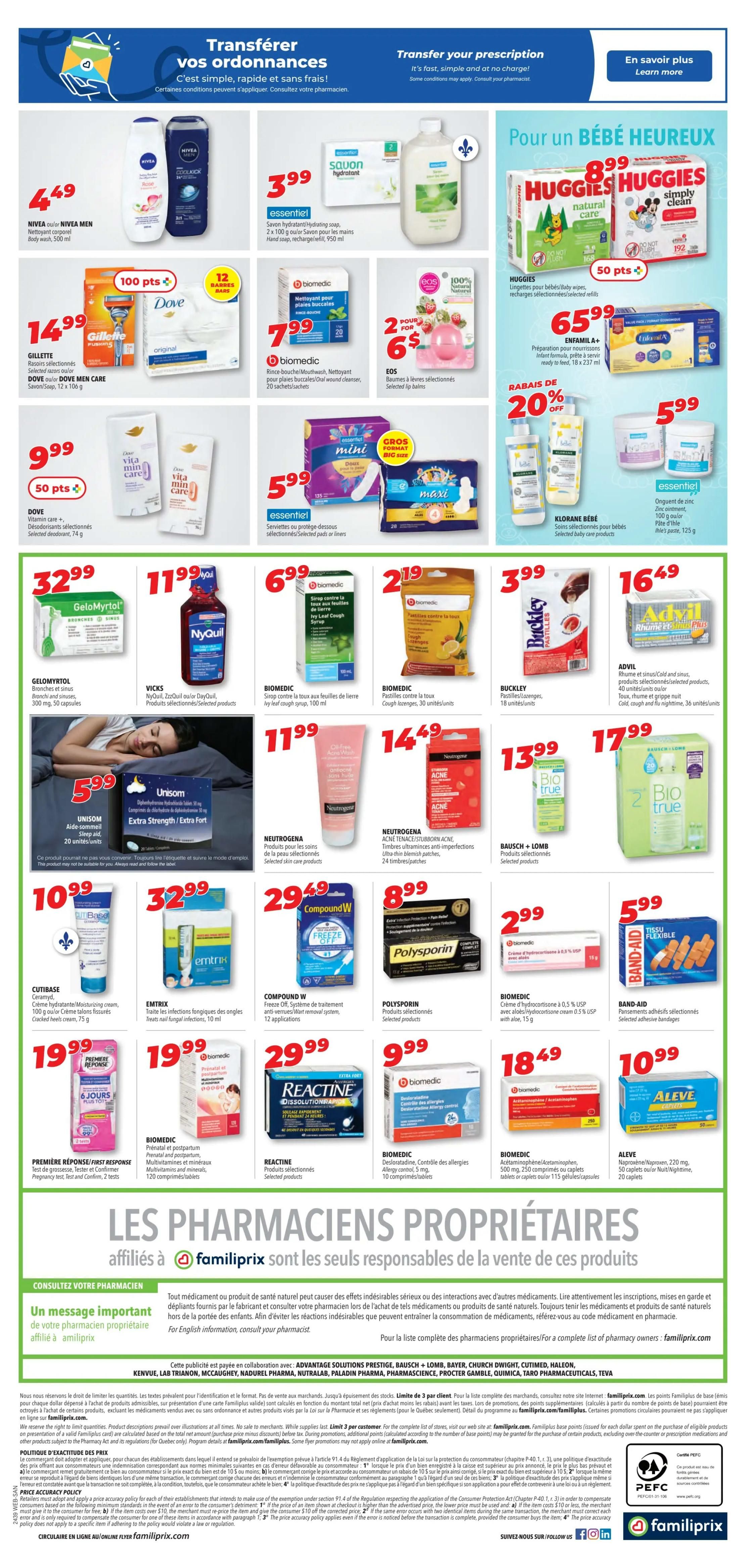Familiprix Sante Flyer September 19 to 25