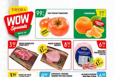 Tavora Foods Flyer September 16 to 22