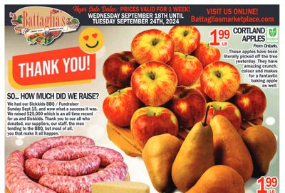 Battaglia's Marketplace Flyer September 18 to 24