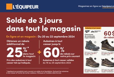 L'Équipeur Flyer September 19 to 25