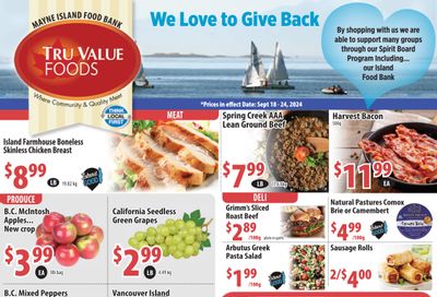 Tru Value Foods Flyer September 18 to 24