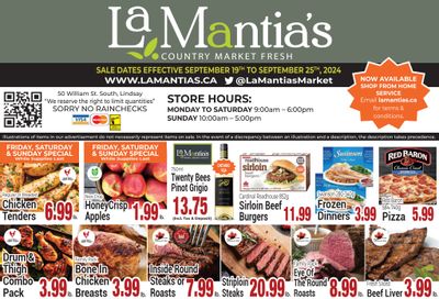 LaMantia's Flyer September 19 to 25