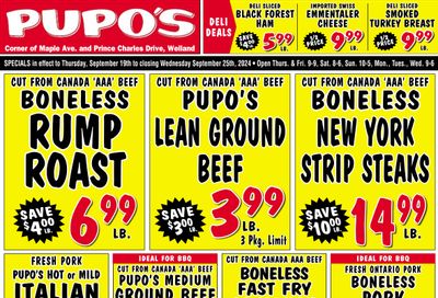 Pupo's Food Market Flyer September 19 to 25