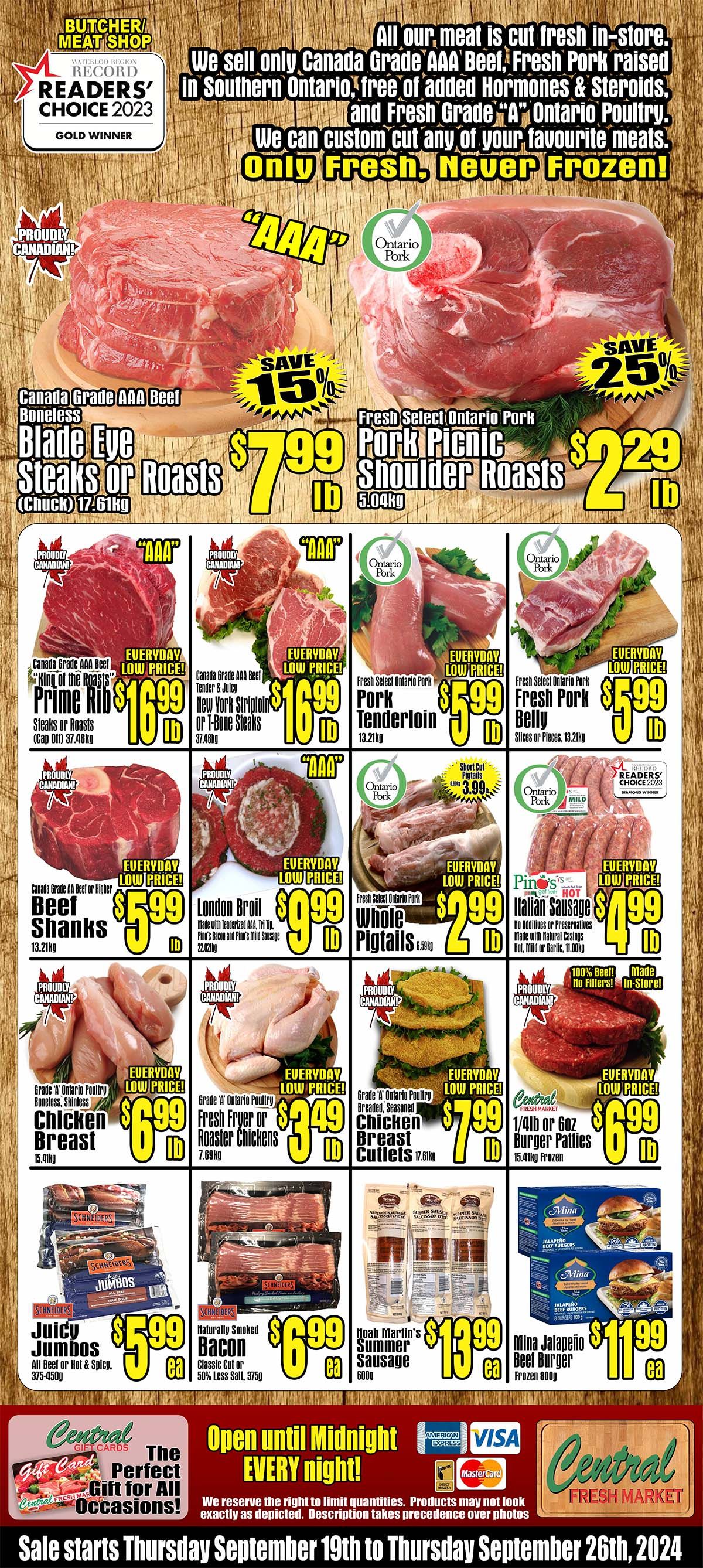 Central Fresh Market Flyer September 19 to 26