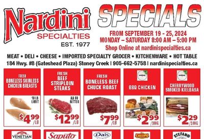 Nardini Specialties Flyer September 19 to 25