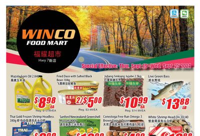 WinCo Food Mart (HWY 7) Flyer September 19 to 25